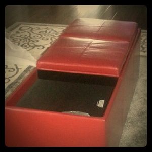 Red ottoman