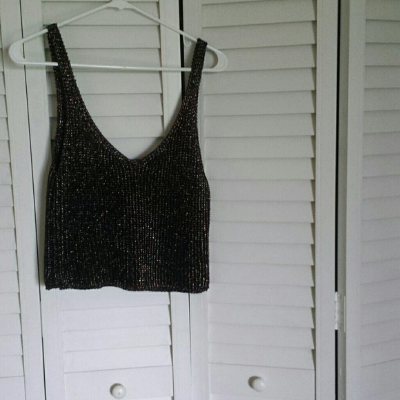 American Apparel Sparkle Crop Tank - Picture 1 of 2