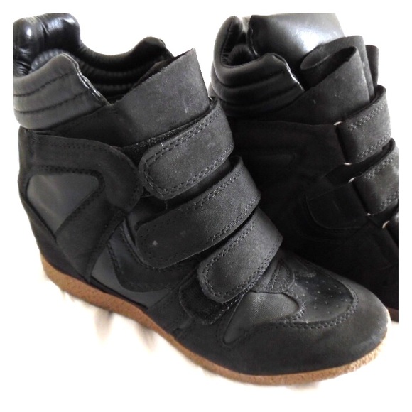 Black Wedge sneakers