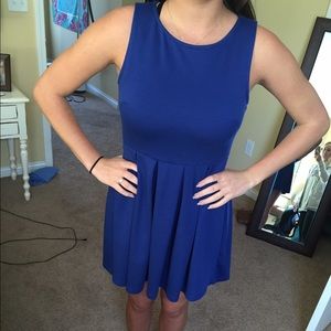 Royal blue Forever 21 pleated dress