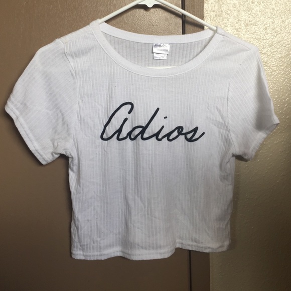 Adios ribbed crop top