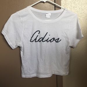 Adios ribbed crop top