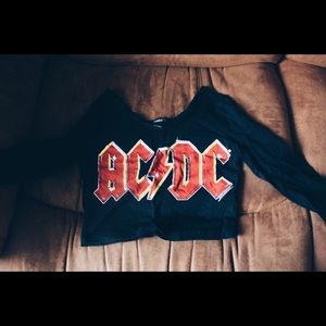 ACDC Long Sleeve Crop Top