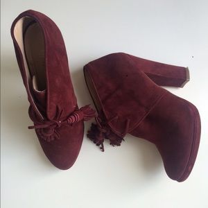 Cole Haan maroon ankle boots