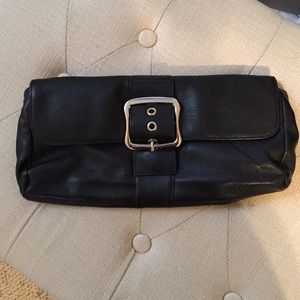 Faux leather clutch
