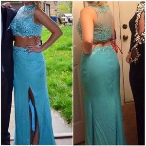 Two piece prom dress