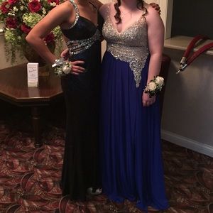 Silver & Blue Prom Dress