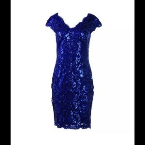 TADASHI SHOJI women's lace sequined dress size 4