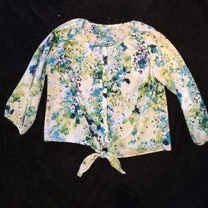 CATO Silky front tie top