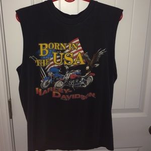 Harley Davidson large grey tank