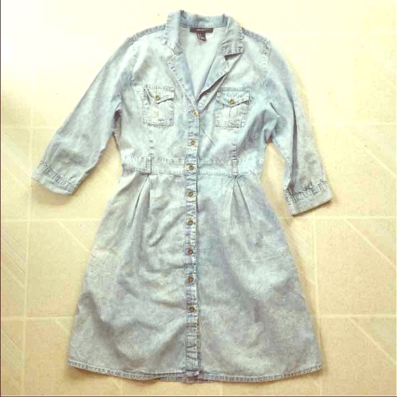 Acid Wash Denim Dress