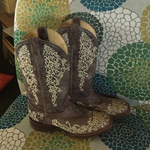 Coral western boots
