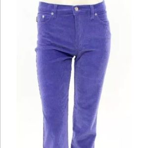 Moschino Jeans Purple Corduroy Str Leg Pants 29