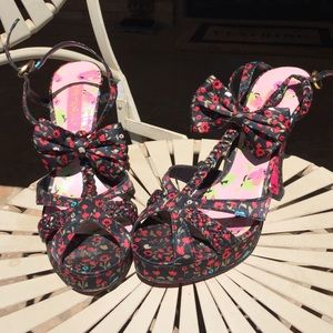 Betsey Johnson floral heels