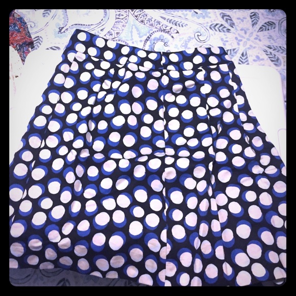 Cute polka dot pleated skirt