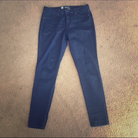 Navy blue skinny leg jeans