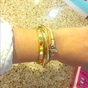J.Crew gold multi bracelet bangle
