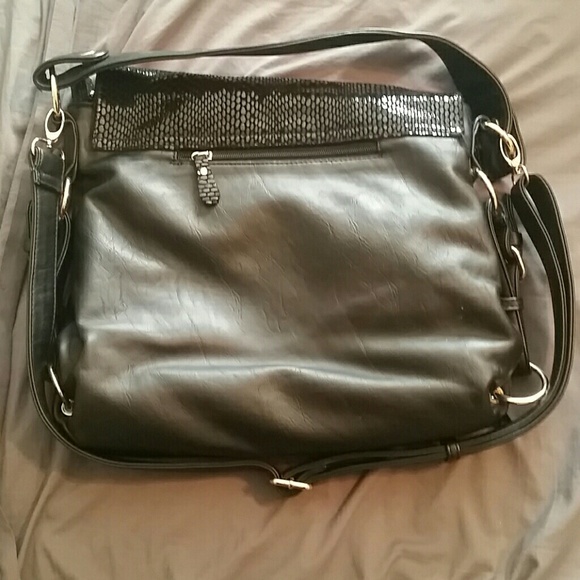 Black leather satchel - Picture 3 of 4