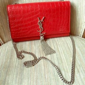 Red Small Monogram Shoulder Bag