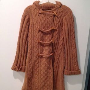 100% wool toggle sweater