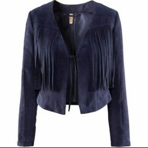 Suede Fringe Jacket