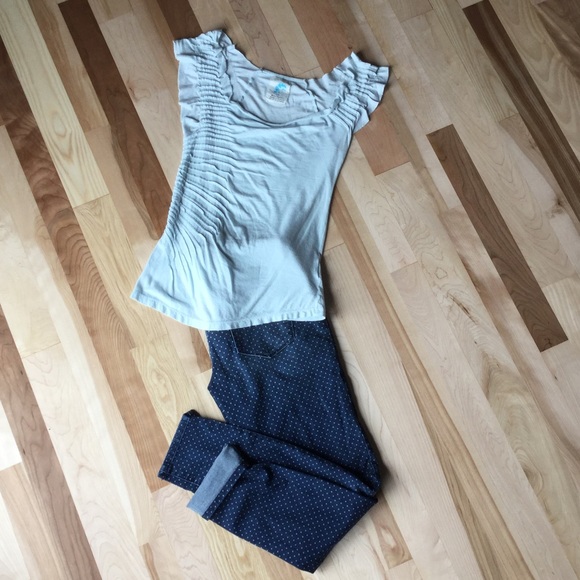 Anthropologie pale blue top SZ small