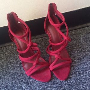 Beautiful Red wine sandals heels from Zara.