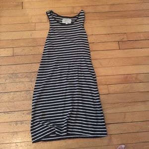 Current Elliot striped cotton tank dress