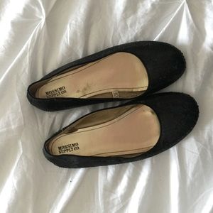 Black ballet sequin flats