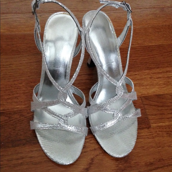 Silver size 6 Kelly & Katie Strappy High Heels