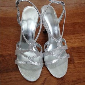 Silver size 6 Kelly & Katie Strappy High Heels