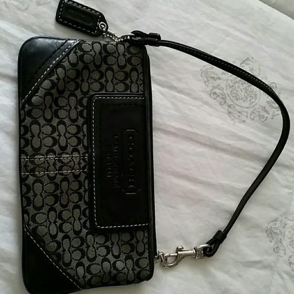 Coach signature wristlet