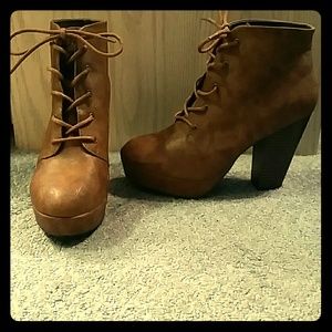 Candie's Lace up Heel Boots