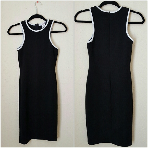 Guitii Dresses & Skirts - Black and cream trim midi dress