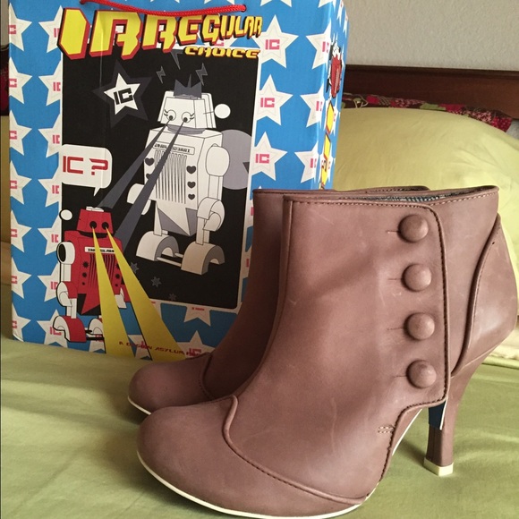 Irregular Choice Button Up Ankle Boot