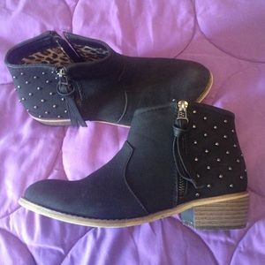 Black Studded Ankle Boots