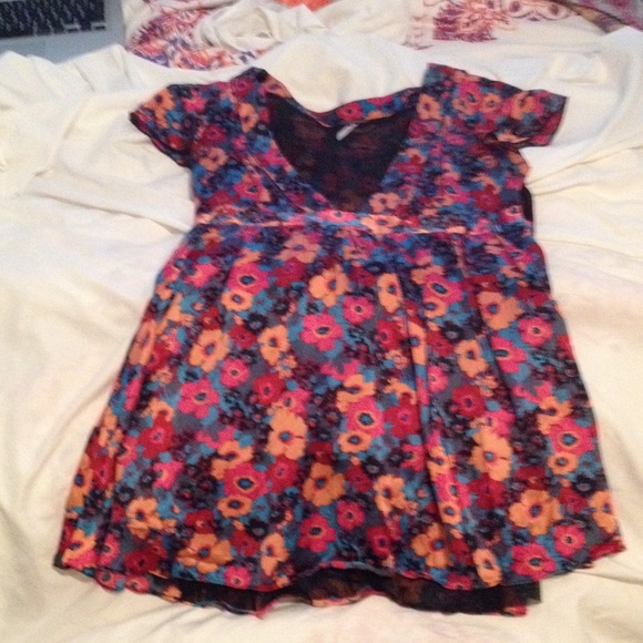 Free people Bright floral tunic