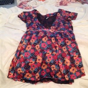 Free people Bright floral tunic