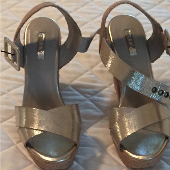 Brand new gold shoes
