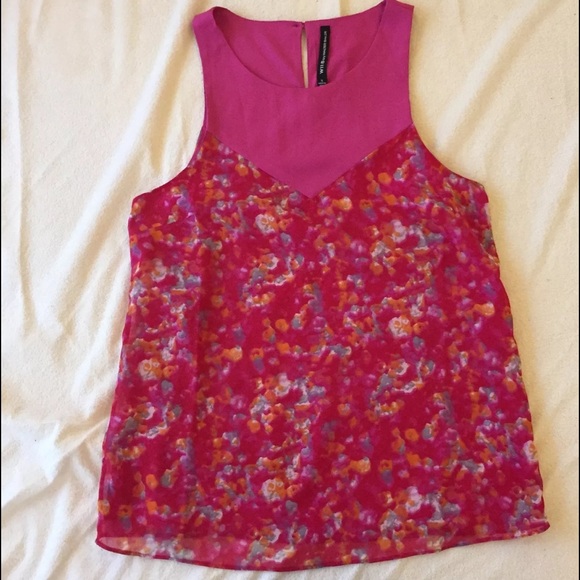 W118 by Walter Baker S Pink Floral Top - Picture 1 of 4