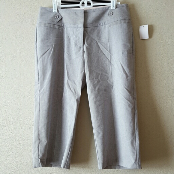 Striped capri dress pants