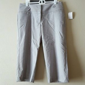 Striped capri dress pants