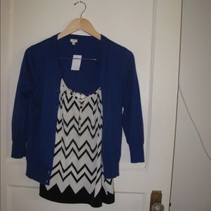 NWT J crew Royal blue cardigan size S