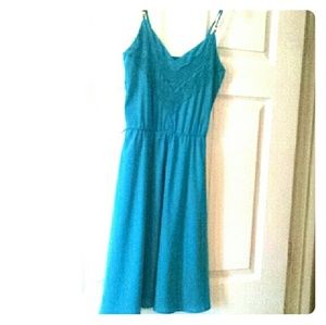 💲SOLD💲 Maurice's Turquoise summer sun dress XS