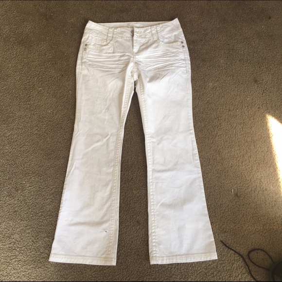 Wallflower white flare jeans
