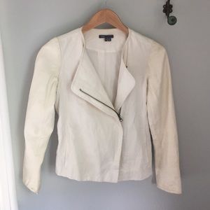 Vince leather and linen jacket