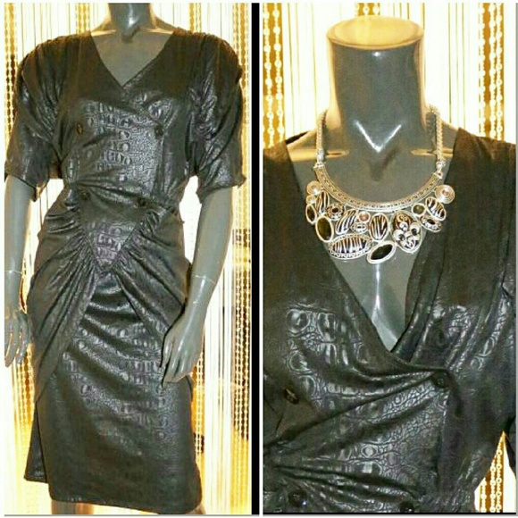 Vintage Faux Leather Dress