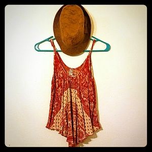 Paisley semi crop top