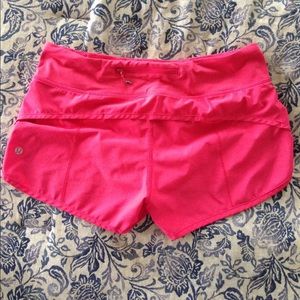 Pink/ salmon speed-way shorts