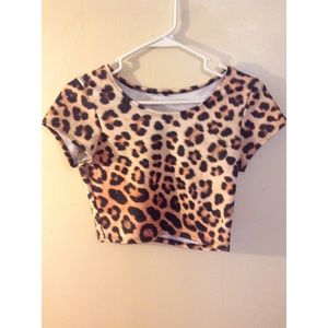 Cheetah print crop top